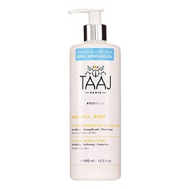 TAAJ | Fresh Moisturising Milk with Aloe Vera - ABHYANGA | Soothes, Hydrates and Revitalises the Body | Regenerating, Emollient and Protective Actives | No Greasy Effect | Vegan | 400 ml