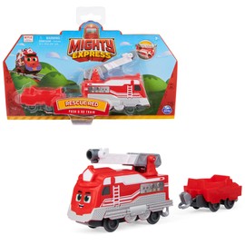 Mighty Express Push-and-Go Train Red Savior - Hand-Operated Train to the Popular TV Series, from 3 Years