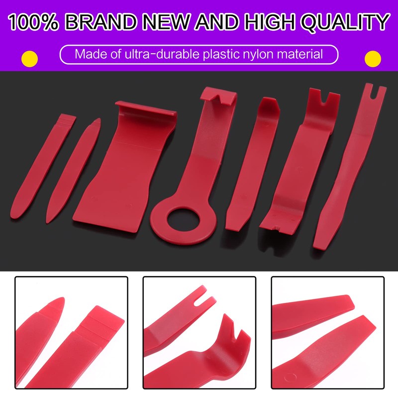 Swpeet 8Pcs 8 Auto Trim Removal Tool Kit with Fastener