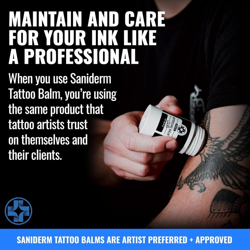 Sanibalm Tattoo Aftercare Cream €" Lubricates and Moisturizes €" 100%