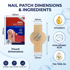 Toenail Care Patches, 21 PCS Overnight Nail Wraps for thick & Brittle Nails
