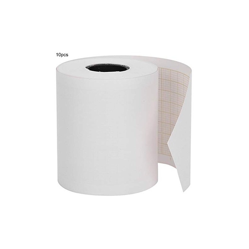 Qinlorgo Papel Térmico De Electrocardiógrafo, 10 Piezas, 50mm/2in x 20m/65.6ft