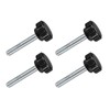 TA-VIGOR 4Pcs M6 x 40mm Male Thread Knurled Clamping Knobs