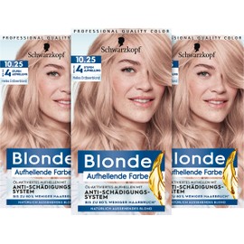 Blonde Lightening Colour 10.25 Light Strawberry Blonde (3 x 142 ml) Hair Dye for Oil-Activated Hair Lightening Up to 4 Levels, with Anti-Damage System, No Yellow Tint