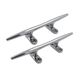 Ayunwei 316 Stainless Steel Dock Cleats Rope Cleat Open Base Cleat for Boats Marine and Decoration of 2 pcs (6'')