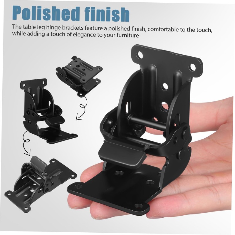 Tofficu 4pcs Folding Leg Hinges with Self Locking Mechanism Heavy