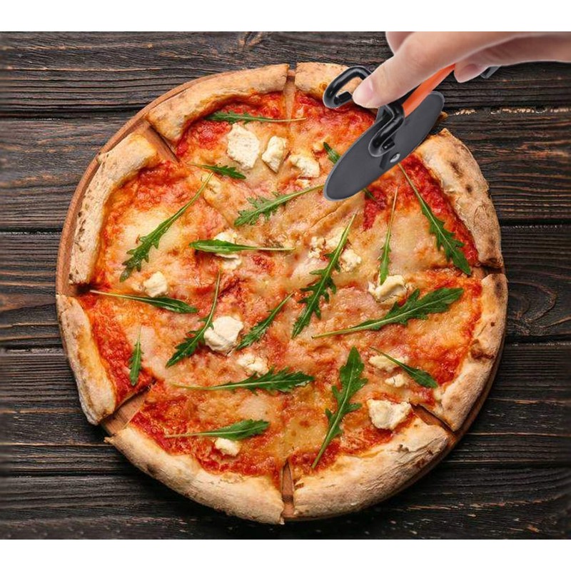 G.a HOMEFAVOR Bicycle Pizza Cutter Stainless Steel Blades with Non-Stick