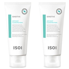 Isoi Sensitive Anti Dust Cleansing Foam, 100ml, 2 pieces / 아이소이 센시티브 안티 더스트 클렌징폼, 100ml, 2개