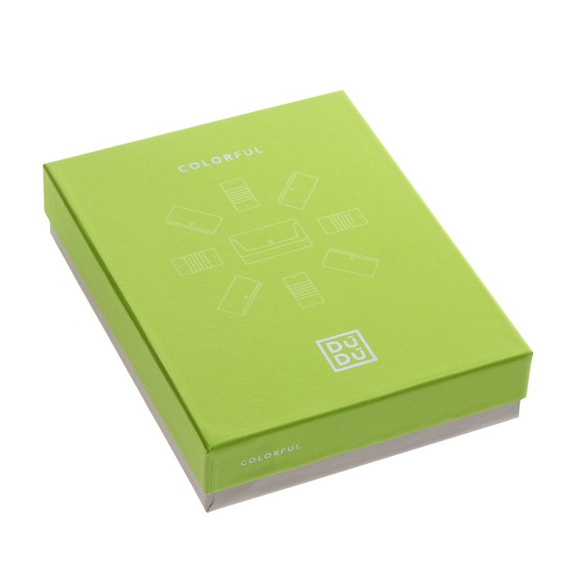 DUDU Kleines Herren Portemonnaie RFID in Leder mit Münzfach Schwarz