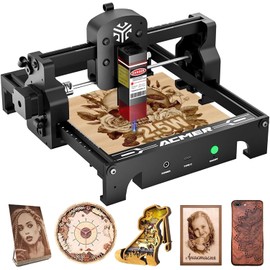 Acmer S1 Laser Engraver, 2.5W (2500mW) Output Laser Cutting Machine, Engraving Wood and Metal, 130 * 130mm Maximum Working Size, Laser Class 4