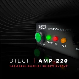 BTECH AMP-220 Amplifier | 30-50W Power Boost for 1.25M Band | Compatible with Handheld Radios | Amplifies Analog and Digital Modes | Ideal for Mobile, Field, & Home Use