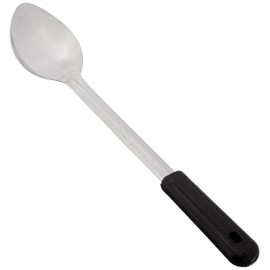 Winco Stainless Steel Basting Spoon with Plastic Handle, Solid, 15"