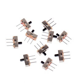 SUCHUANGUANG 10pcs 2 Position ON/OFF SPDT 1P2T 3-Pin Piece B Panel Mini Vertical Slide Switch SS12D00G3 Slide Switch