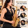 Adjustable Saxophone Shoulder Harness, Breathable Leather Contoured Sax Strap for