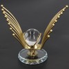 Flying Eagle Statue Modern Abstract Metal Eagle Crystal Ball Figurine