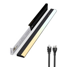Hardwired Under Cabinet Lighting, 36 inch LED Under Counter Lights for Kitchen, CRI 97, 120V, 20W, 2000Lm 3CCT Dimmable Linkable Under Cabinet Lights with Power Cord and Linked Cord, Black