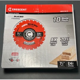 Crescent CSBFR-724-10 Nail Slicer Framing Blades 24T x 7-1/4" 10-Pack Brand New