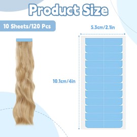 10 Sheets Hair Extension Tapes, Double Sided Tapes for Hair Extensions, Wig Hair Band, Tape for Hair Extensions, Hair Extension Tape for Hair Extensions, Beauty Tools (Blue)