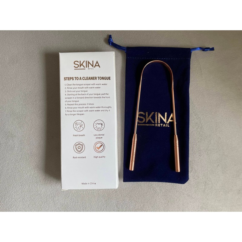 Generic Copper Tongue Cleaner- Oral Hygiene Tool for Fresh Breath