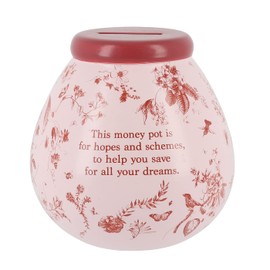 Pot of Dreams Dandelion Replacement Fund Save And SmashHandcrafted Pink Color Ceramic Money Box Piggy Bank Perfect Decorative Gift for Centrepiece living room & Bedroom