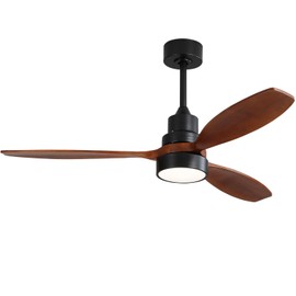 TREATLIFE HOME Enhance Comfort with 52-Inch Wooden Ceiling Fan, Remote Control, Reversible Motor, LED Light for Year-Round Use