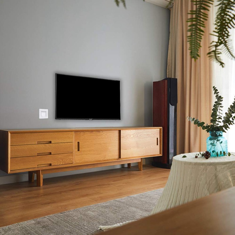 VCE Brush Faceplate White Single Gang Brushplate Brush Wall Plate