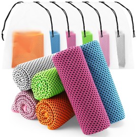 Giyofom Cooling Towel, 6 Pack Cooling Towels for Neck, Soft Breathable Sweat Towel Gym, for Men Women Work Out Sports Yoga Golf (40"x12")
