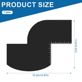 LQIOACU S Shaped Ruler for Men Haircuts Beard Comb for Men Suitable for Cutting Various Hairstyles C