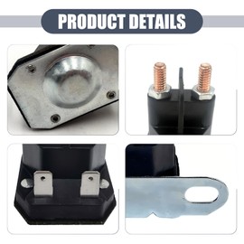 Arwrilt 12V Starter Solenoid Relay, 1134-2946-02 725-04439 AM138068 Lawn Mower Starter Relay Solenoid, Starter Solenoid, Compatible with Trombetta John Deere MTD Cub Cadet Lawn Tractor (Black)