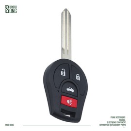 XINXUSONG 2Pcs CWTWB1U751 Car Key Fob Keyless Control Entry Remote 4 Button Vehicles Replacement Compatible with Altima NV Sentra Cube 1788D-WB1U751