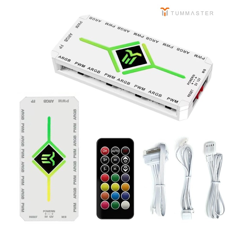 TUMMASTER ARGB Fan HUB, 9 Port 4 Pin PC Fan