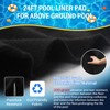 TIXANF 24FT Pool Liner Pad,Seamless Above Ground Pool Liner,Pre-Cut Heavy