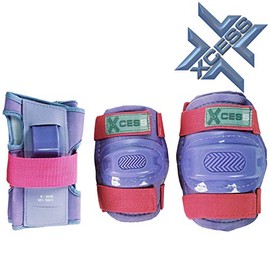 Knee Pads, Elbow Pads and Wrist Guards - Childs Triple Set - Lilac