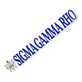 Sigma Gamma Rho Stickers SGR Poodles Divine Nine D9 Name Logo Vinyl Decal Laptop Water Bottle Car Scrapbook (8 inch)
