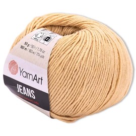 Frida's Wollhaus YarnArt 50 g Jeans Knitting Crochet Amigurumi Baby Wool Pastel Colours 63 Colours (07 | Sand)