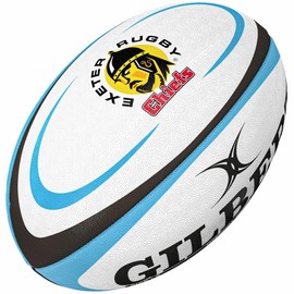 Gilbert Exeter Rugby chiefs replica rugby ball Mini [white/sky]