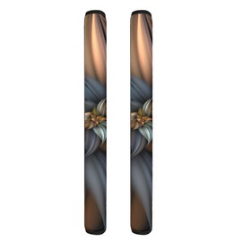 NETILGEN Refrigerator Door Handle Covers, Brown Flower Fridge Handle Cover, Handmade Decor Protector for Ovens, Dishwashers, Keep Your Kitchen Appliance Clean from Smudges, Food Stains