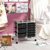 RELAX4LIFE 9 Drawer Rolling Storage Cart - Mobile Drawer Carts