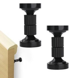 aqlbhz 2 PCS Headboard Stoppers Bed Wall Stoppers Adjustable Headboard Stoppers Adjustable Threaded Bed Frame Anti-Shake Tool for Bed Suitable for Home Room Wall Beds Cabinets Sofas (Black)