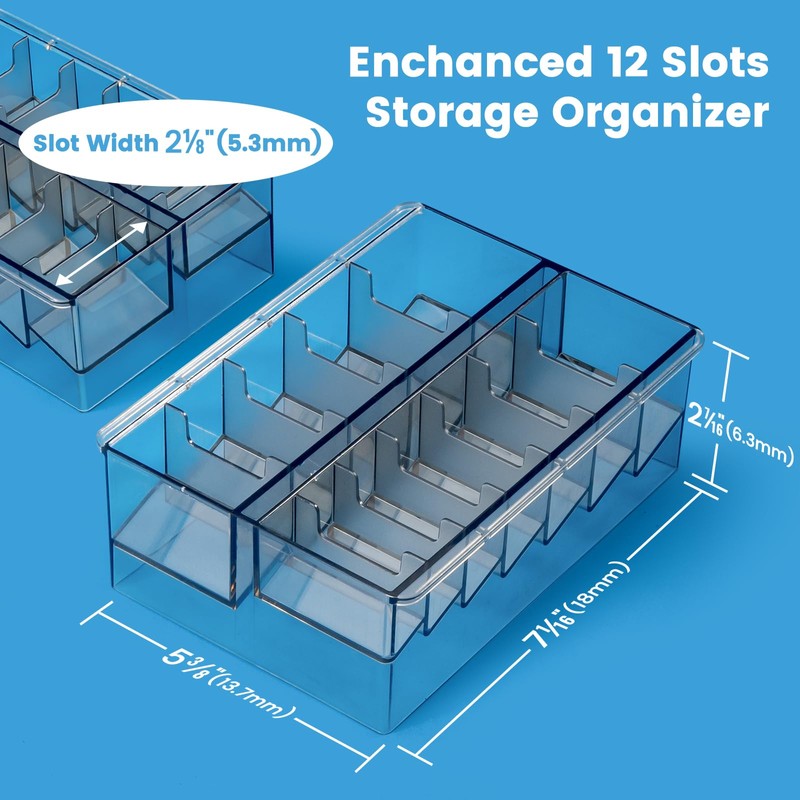 Perfitech Clipper Guard Holder Organizer with 12 Slots, Sturdy PC
