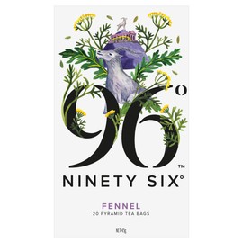 96° Fennel Tea - 20 Pyramid Tea Bags, Individually Wrapped, Aromatic, Sweet and Calming, Biodegradable Plant-Based Bags