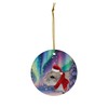 Funny Chinese Hamster Christmas Ornament 2025 Ceramic Circle White -