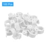 sourcing map 100Pcs PVC Pipe Straps, 20mm(4/5") Plastic Conduit Strap