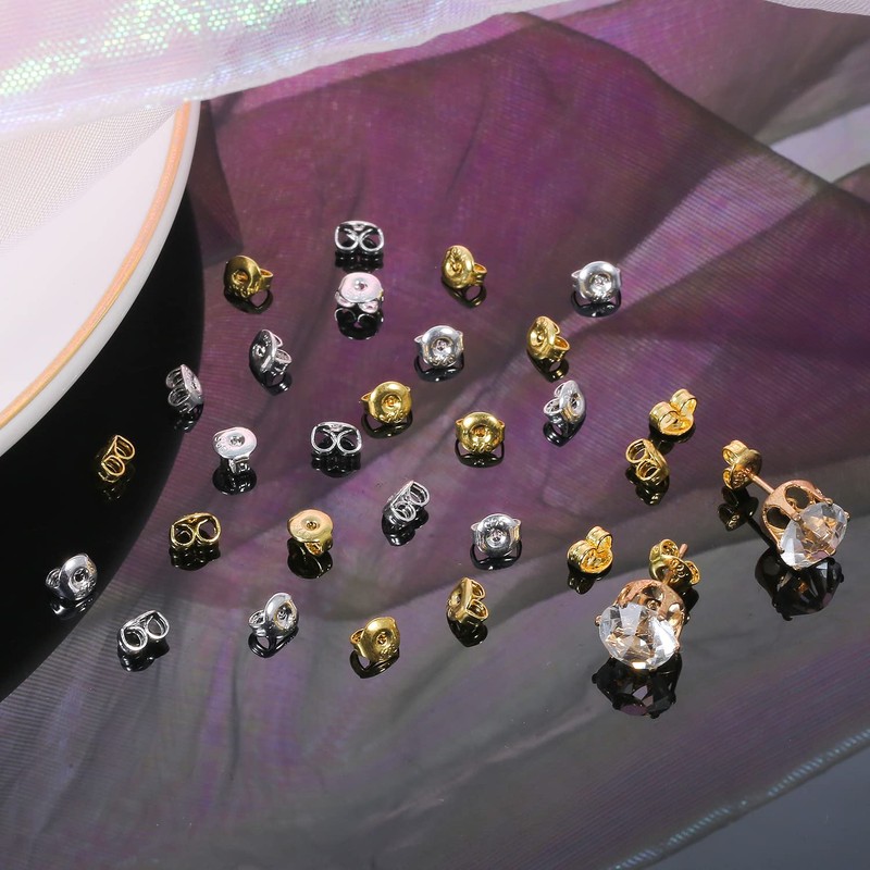 28Pcs Earring Backs for Studs, 14 Pairs Screw on Ear