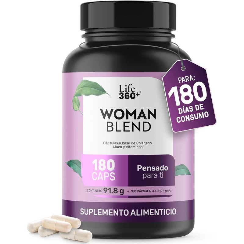 LIFE 360 Woman Blend Multivitaminico para Mujer 360 cápsulas 510mg