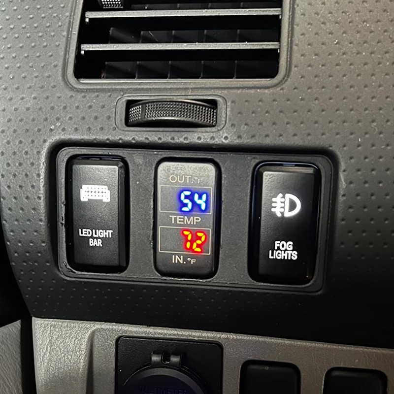 Car Internal and External Temperature Display, Fahrenheit Temperature, Dual Temperature
