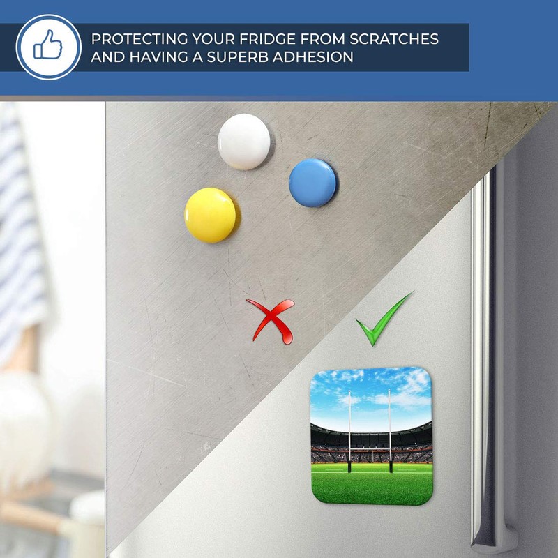 Destination Vinyl ltd Fridge Magnet - Rugby Pitch RFC Stadium