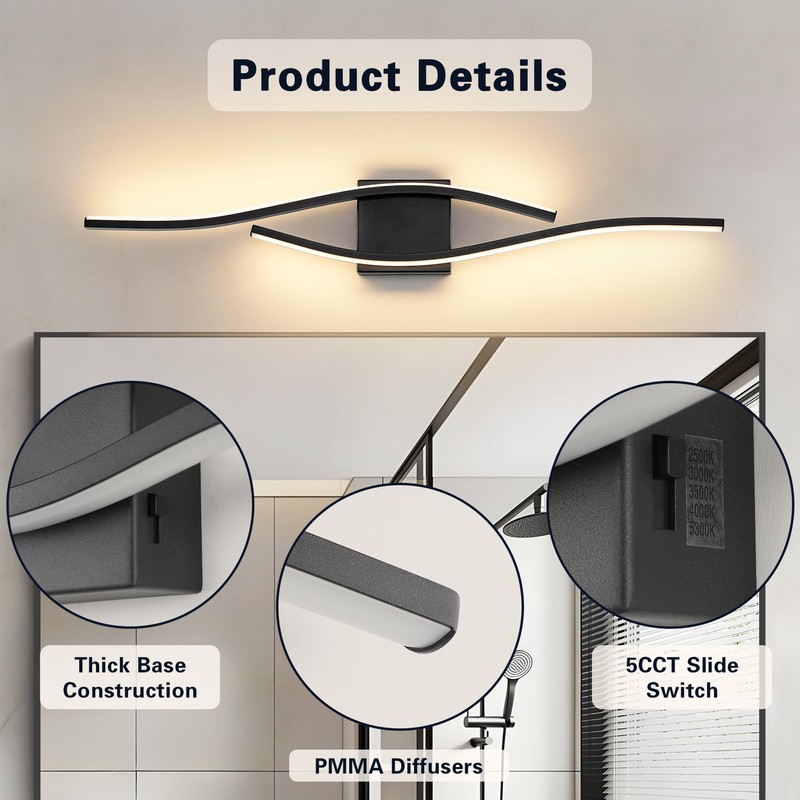 Joossnwell Bathroom Vanity Light Modern Bathroom Lighting Fixture Over Mirror