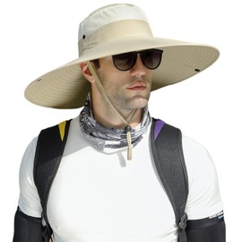 6" Super Wide Brim Sun Hats, Men and Women Bucket Hat for Fishing Hiking Garden Lawn Work Safari Camping Beach Kayaking