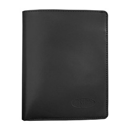 Big Skinny RFID Blocking Leather Traveler Bifold Passport Wallet, holds up to 4 passports and up to 20 cards, Black